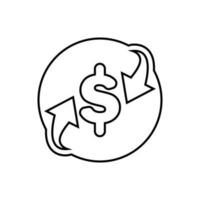 Money icon vector. dollar illustration sign. Bank symbol or logo. vector