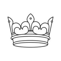 Crown vector icon. King illustration sign. Queen symbol. monarchy mark.