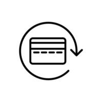 Credit card icon vector. Bank card illustration sign. Bank account symbol or logo. vector