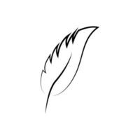 Feather icon vector. History illustration sign. Writer symbol. old pen logo. vector