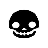 Scull vector icon. Skeleton illustration symbol. halloween sign or logo.