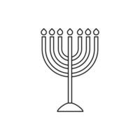 candelero icono vector. Menorah ilustración signo. velas símbolo o logo. vector