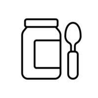 bebé comida icono vector. niño ilustración signo. niños símbolo o logo. vector