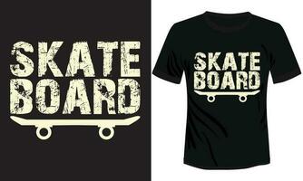 Skateboard t-shirt Design Vector Illustration