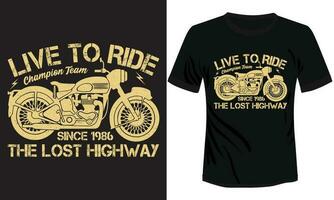 Motorcycles T-shirt Design Vector Illustration