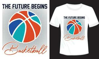 Basketball T-shirt Design Vector Illustration