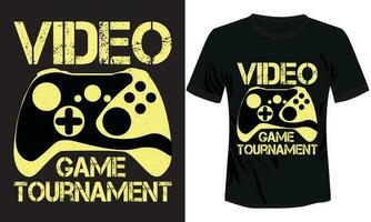 Video Game T-shirt Design Vector Illustration