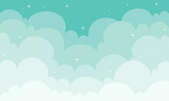 Blue Sky With Clouds Nature Background vector