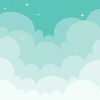 Blue Sky With Clouds Nature Background vector