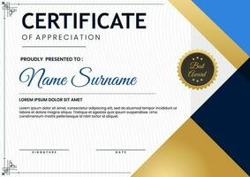 Professional Certificate Design vector