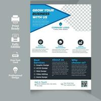 corporate flyer design for your business, vector template flyer