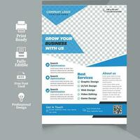 corporate flyer design for your business, vector template flyer