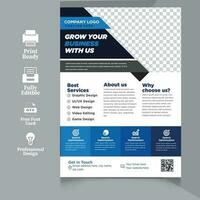 corporate flyer design for your business, vector template flyer