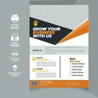 corporate flyer design for your business, vector template flyer