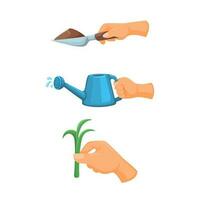 Farming Hand Gesture Agriculture Education Symbol Cartoon illustration Vector