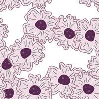 Chamomile flower seamless pattern, elegantly in a simple style. Abstract floral endless background. vector