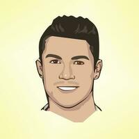 cristian ronaldo  character illustration vector