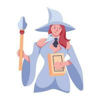 Trendy Witch Concepts vector