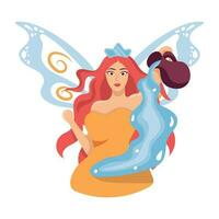 Trendy Fantasy Girl vector