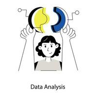 Trendy Data Analysis vector