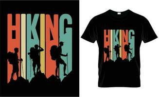 hiking design for t shirt vector