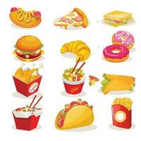 vector of fast food