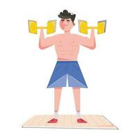 Trendy Dumbbell Exercise vector