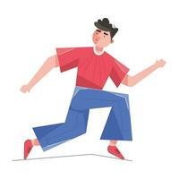 Trendy Running Person vector