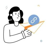 Trendy Send Link vector