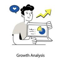 Trendy Growth Analysis vector