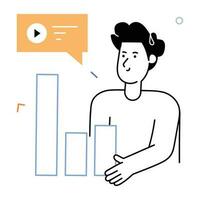 Trendy Video Analytics vector