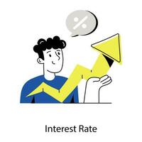 Trendy Interest Rate vector