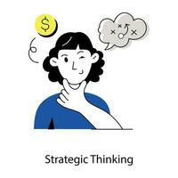 Trendy Strategic Thinking vector