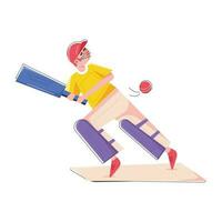 Trendy Cricket Shot vector