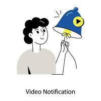 Trendy Video Notification vector