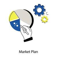 Trendy Market Plan vector