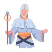 Trendy Pope Concepts vector