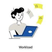 Trendy Workload Concepts vector