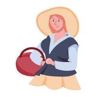 Trendy  Medieval Lady vector