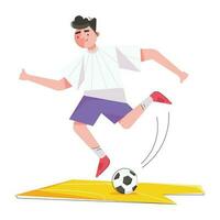 Trendy Soccer Kick vector