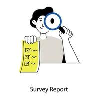 Trendy Survey Report vector