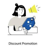 Trendy Discount Promotion vector