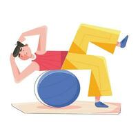 Trendy Ball Workout vector