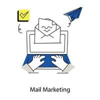 de moda correo márketing vector