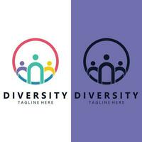 Colorful Diversity Logo Template. Icon of Unity, Friendship, Community and Togetherness. vector