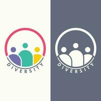 Colorful Diversity Logo Template. Icon of Unity, Friendship, Community and Togetherness. vector