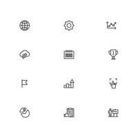 SEO and promotion line icons collection. Big UI icon set. Thin outline icons pack vector