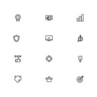 SEO and promotion line icons collection. Big UI icon set. Thin outline icons pack vector