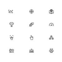 SEO and promotion line icons collection. Big UI icon set. Thin outline icons pack vector