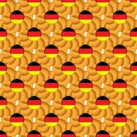 Pattern cookie with flag country Germany in tasty biscuit vector